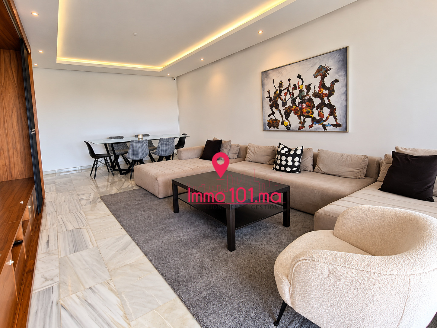 Location appartement meublé à Hay Riad – Prestigia ZLLAM2575